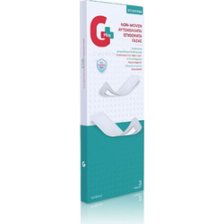 Gplus Sticky Pad Αυτοκόλλητες Γάζες 10x30cm 3τμχ