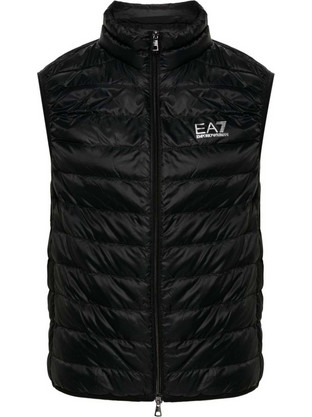 EA7 Αμάνικο Ανδρικό Μπουφάν Puffer Μαύρο 8NPQ06PNGPZ1200