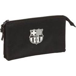 Safta F.C. Barcelona Κασετίνα με 3 Θήκες Μαύρη 842485744