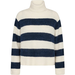 Mos Mosh Γυναικείο Πουλόβερ Ζιβάγκο Λευκό Navy Μπλε 156170-748
