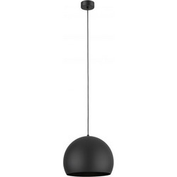 TK Lighting Zoe Κρεμαστό Φωτιστικό Οροφής Καμπάνα Μονόφωτο Ε27 Μαύρο 10168