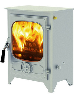 Charnwood Country 4 Pewter Ατσάλινη Ξυλόσομπα Αερόθερμη 4kW