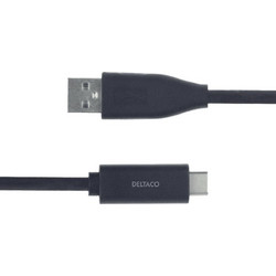 Deltaco USB-A to USB-C 1m Black GNG-USBC1MB