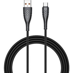 Veger V104 Braided USB-A to USB-C 1.2m Black 6970453554600