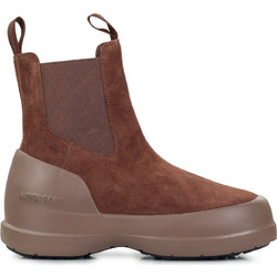 Moon Boot Γυναικεία Μποτάκια Chelsea Suede Ταμπά με Χοντρό Χαμηλό Τακούνι 80D2480050-M004