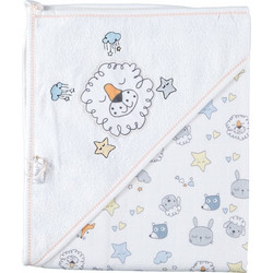 BiBaby Lion Πάνα Αγκαλιάς από Μουσελίνα Γαλάζια 75x75cm 66307