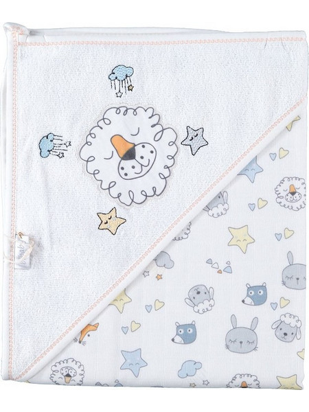BiBaby Lion Πάνα Αγκαλιάς από Μουσελίνα Γαλάζια 75x75cm 66307