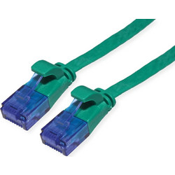 Value Flat U/UTP Cat.6a Καλώδιο Δικτύου Ethernet 1m Green 21.99.2041-40