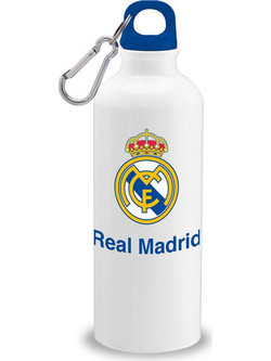 Real Madrid Παιδικό Παγούρι Αλουμινίου BPA Free Λευκό 500ml