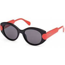 Max & Co MO0108-01A Γυναικεία Γυαλιά Ηλίου Οβάλ Κοκάλινα Κόκκινο Μαύρο με Μαύρο Φακό