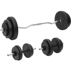 vidaXL 3145025 Ρυθμιζόμενοι Αλτήρες Σετ με Μπάρα 60kg