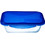 Pyrex Cook & Go 282P Δοχεία Φαγητού Γυάλινα Κατάλληλα για Φούρνο Μικροκυμάτων 1.7lt Διαφανή Μπλε 2τμχ