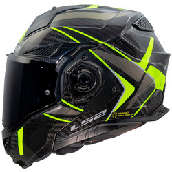 LS2 FF901 Advant X Carbon Future II Fluo Black Κράνος Μηχανής Flip-Up 1600gr