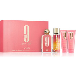 Afnan 9am Pour Femme Eau de Parfum 100ml + Body Mist 150ml + Body Lotion 100ml + Shower Gel 100ml