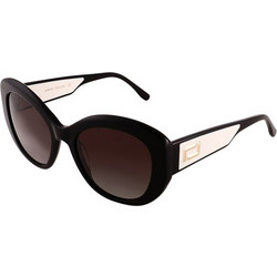 Lancel LA91029-C01 Γυναικεία Γυαλιά Ηλίου Τετράγωνα Κοκάλινα Μαύρα με Καφέ Φακό