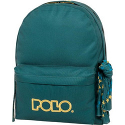 Polo Original Double Scarf Σχολική Τσάντα Πλάτης Γυμνασίου - Λυκείου Πετρόλ 901235-5876