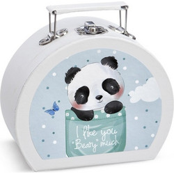 Parisis Μπομπονιέρα Βάπτισης Βαλιτσάκι Panda από Χαρτί ΒΛ955