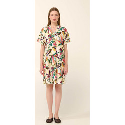 Vamp Mini Καλοκαιρινό Καθημερινό Φόρεμα Floral Σεμιζιέ Μπεζ 22405