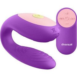 Diversual Omega Partner Δονητής Egg για Ζευγάρια με Τηλεχειριστήριο Μωβ