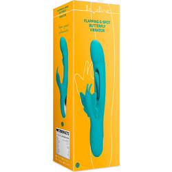 Loveline Flapping G-Spot Butterfly Vibrator 25.7cm Peacock Blue