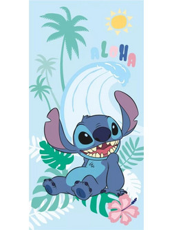 Aymax Lilo & Stitch Παιδική Πετσέτα Θαλάσσης Γαλάζια 70x140cm AYM-041STITCH-BT