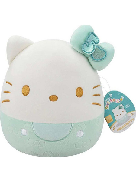 Jazwares Squishmallows Hello Kitty 50th Anniversary Πράσινος Φιόγκος 20cm