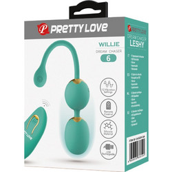 Pretty Love Willie Δονητής Egg για Ζευγάρια με Τηλεχειριστήριο Πράσινος