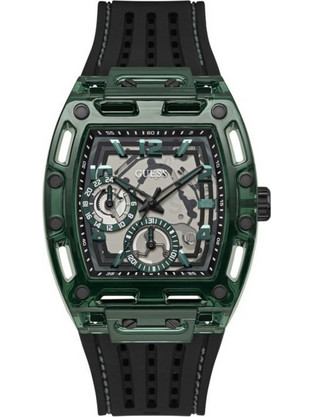 Guess Phoenix Ανδρικό Ρολόι με Μαύρο Καουτσούκ Λουράκι GW0499G7