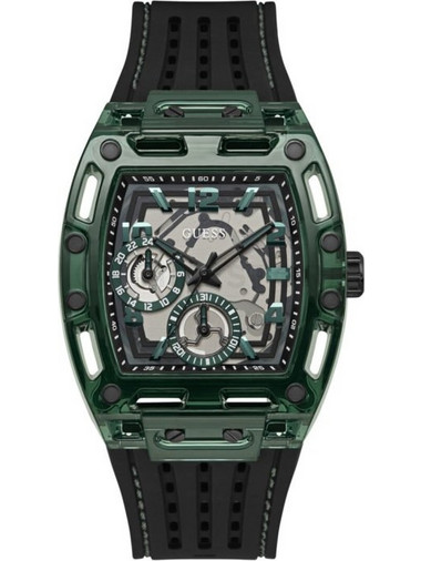 Guess Phoenix Ανδρικό Ρολόι με Μαύρο Καουτσούκ Λουράκι GW0499G7