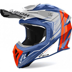 Airoh Aviator Ace 2 Engine Cerulean Gloss Blue Red Κράνος Μηχανής Motocross 1250gr
