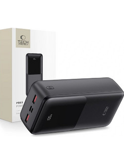 Tech-Protect PB03 Power Bank 30000mAh 22.5W με 2 Θύρες USB-A & Θύρα USB-C Black