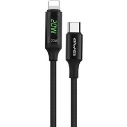 Awei CL-123 USB-C to Lightning Cable 1m Black