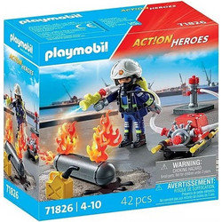 Playmobil Action Heroes Πυροσβέστης με Αντλία Νερού για 4-10 Ετών 71826