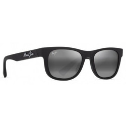Maui Jim 687-02 Ανδρικά Γυαλιά Ηλίου Τετράγωνα Κοκάλινα Μαύρα με Μαύρο Καθρέπτη Φακό