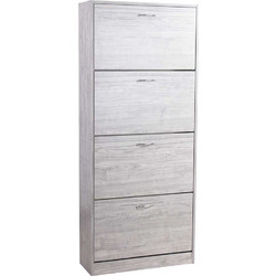 Bakaji Παπουτσοθήκη Ξύλινη Γκρι M63xΠ24xY150cm 02826149