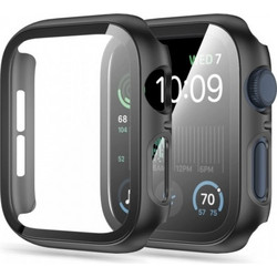 Tech-Protect Defense360 Πλαστική Θήκη Tempered Glass για Apple Watch 4 / 5 / 6 / SE 40mm Μαύρη