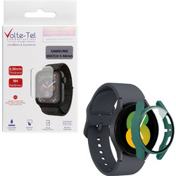 Volte-Tel Πλαστική Θήκη Tempered Glass για Samsung Galaxy Watch 5 44mm Πράσινη