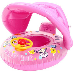 Βρεφικό Σωσίβιο Swimtrainer 71cm με Σκίαστρο για 3 Μηνών έως 3 Ετών Ροζ 800-85