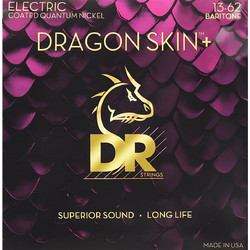 DR Strings Dragon Skin+ Coated Σετ 6 Χορδές Ηλεκτρικής Κιθάρας Pure Nickel 13-62" Normal Tension