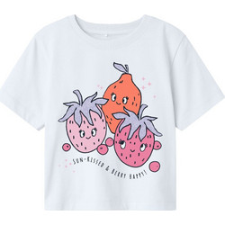 Name It Παιδικό T-Shirt Κοντομάνικο Λευκό Πορτοκαλί Φούξια Ροζ 13238066
