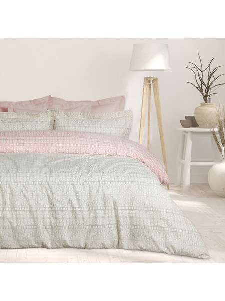 Das Home Σετ Σεντόνια King Size Βαμβακερά 260x280 Happy 9674 Grey Rose