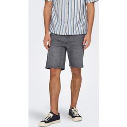 Only & Sons Ανδρική Βερμούδα Τζιν Ανθρακί 22032927