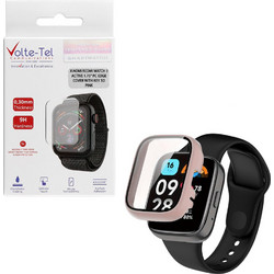 Volte-Tel Πλαστική Θήκη Tempered Glass για Xiaomi Redmi Watch 3 Active 46mm Ροζ