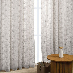WhiteEgg Κουρτίνα Παραθύρου με Τρέσα 270x280 K0185-1 Grey