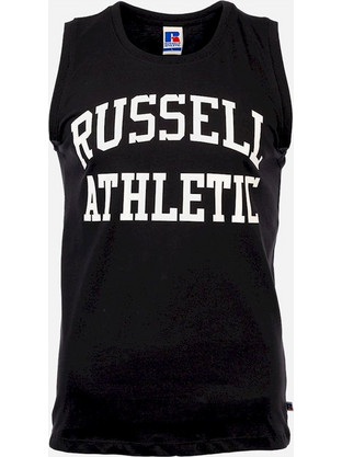 Russell Athletic Iconic Singlet Ανδρικό Αθλητικό T-Shirt Μαύρο E25-601-1-099