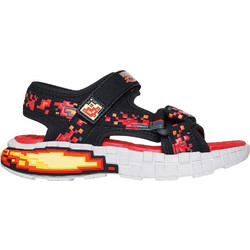 Skechers Παιδικά Πέδιλα για Αγόρι Κόκκινα Μαύρα 402161L-BKRD