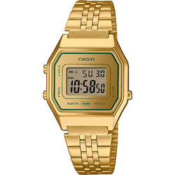 Casio Vintage Ψηφιακό Ανδρικό Ρολόι Χρονογράφος με Χρυσό Μεταλλικό Μπρασελέ LA-680WEGV-9AEF