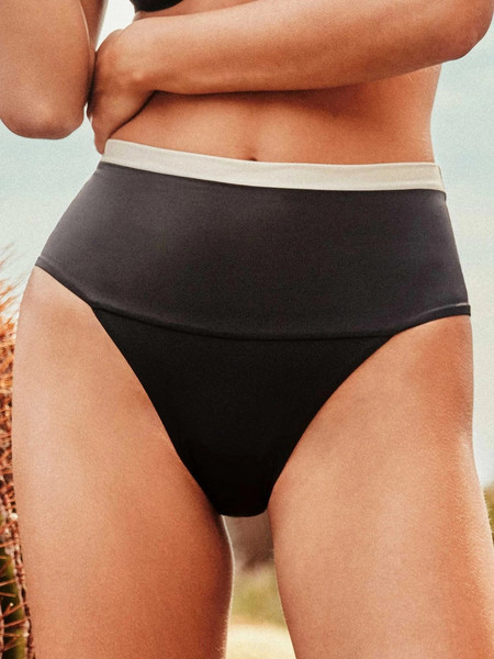 Gisela Ψηλόμεσο Bikini Slip Μαύρο 30186B