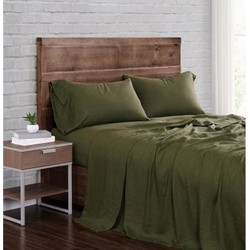 Linea Home Σεντόνι Διπλό με Λάστιχο 160x200+20 Χακί