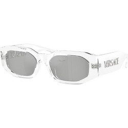 Versace VE4489U 148/8V Γυναικεία Γυαλιά Ηλίου Ορθογώνια Κοκάλινα Διαφανή με Μαύρο Φακό